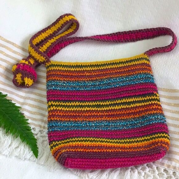 Bamboo Trading Company Colorful Soft Woven Guatemalan Crossbody Bag - Picture 2 of 11